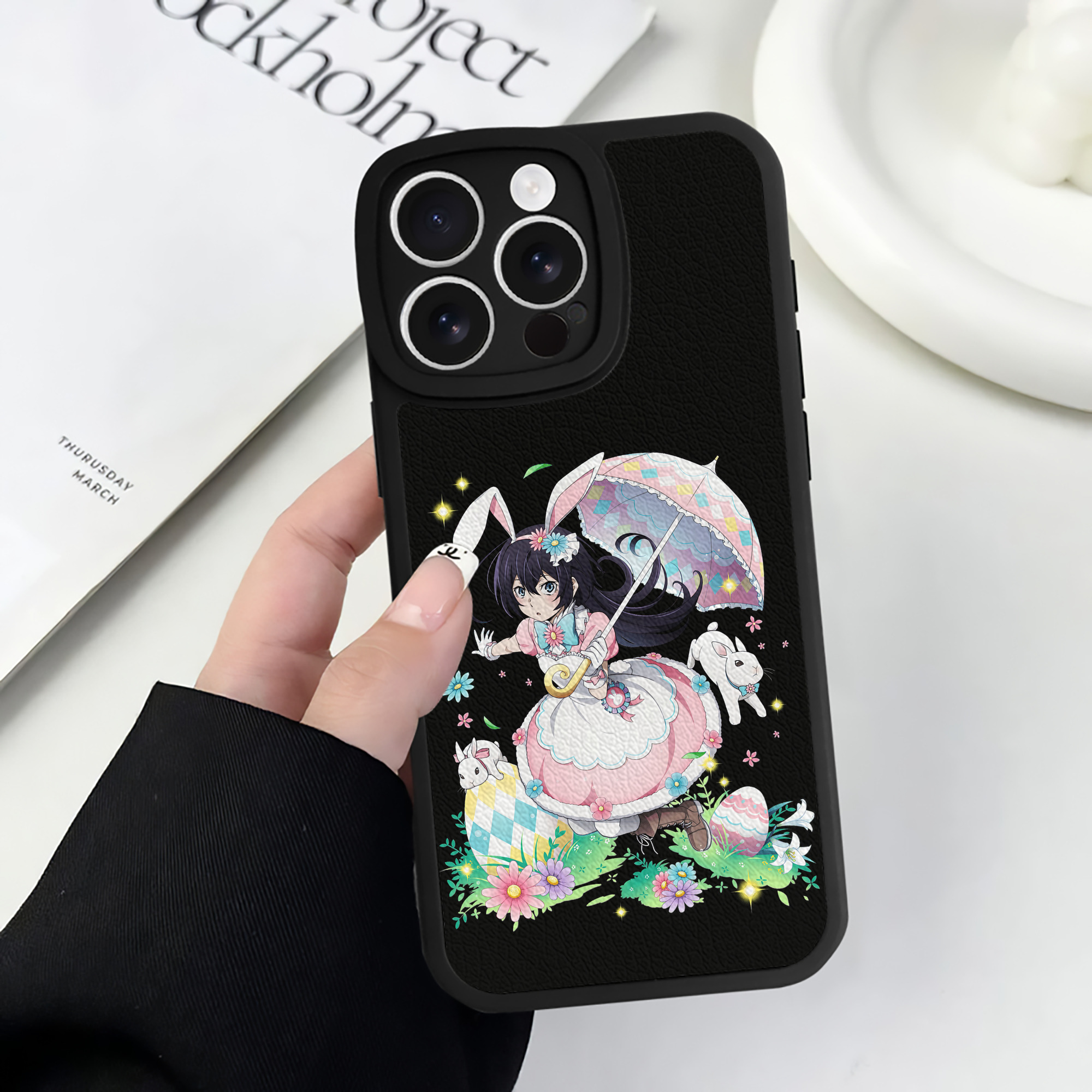 （画像用） 文豪ストレイドッグス Bungo Stray Dogs 【iPhone 16シリーズ対応】シリコンスマホケース（レザー調） 材質：シリコン